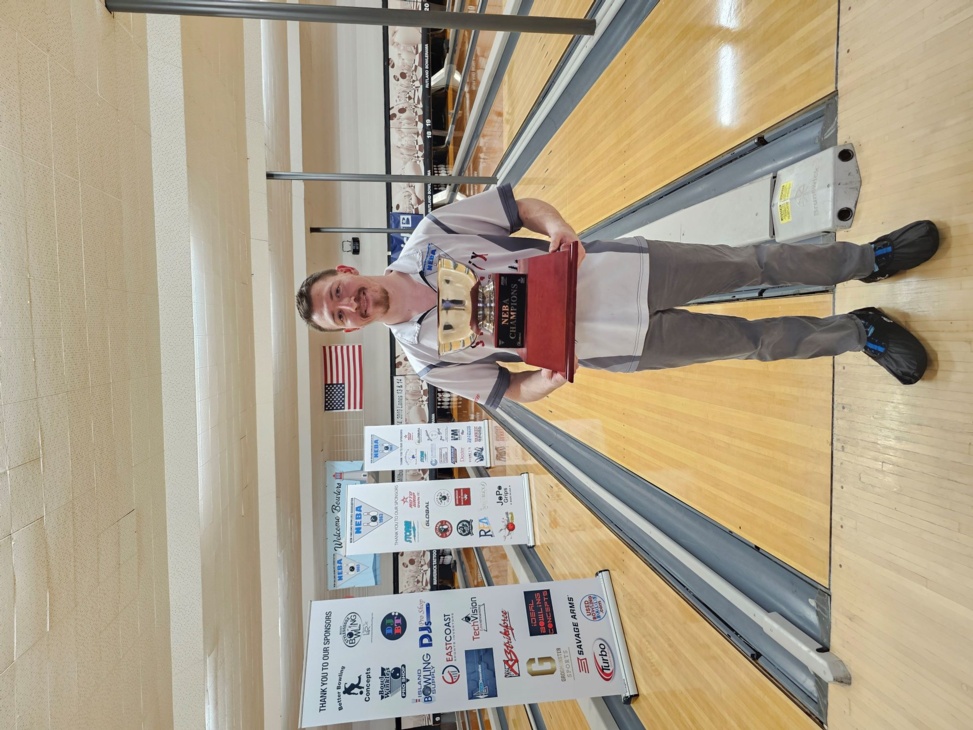 Tyler Hurne wins title #2 at the Green Mountain Open in Rutland Vermont on Sunday, May 19, 2024, at Rutland Bowlerama.