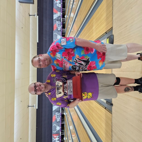 Brian Gaskill and Michael Puzo win the GMS Decorative Concrete Over / Under 50 Doubles presented by Turbo Driven to Bowl at Bowlero Cranston on Saturday, June 8, 2024.